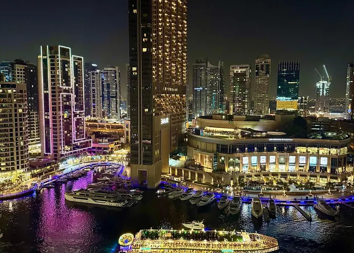 Intercontinental Dubai Marina Hotel Apartments Full Marina View With Balcony, Marina Mall, Large 1 Bedroom Apartment, Kitchen, 2 Toilets, 1 Parking, Swimming Pool And Gym Free Access, Paid Breakfast